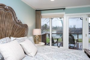 Master Bedroom Window View with backyard and lake view